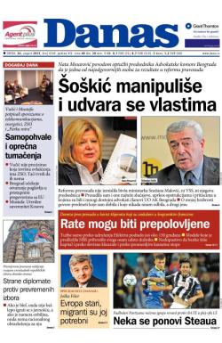 Danas - broj 6540, 26. avg 2015.