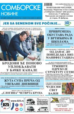 Somborske novine - broj 3425, 14. feb 2020.