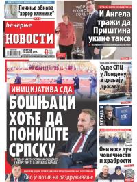 Večernje novosti - broj 3137, 24. jan 2019.