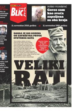 Blic - broj 7810, 11. nov 2018.