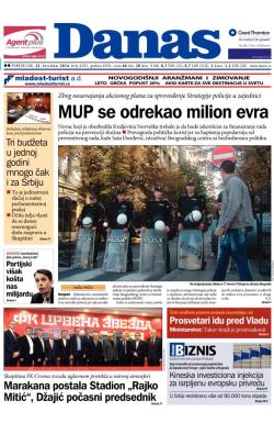 Danas - broj 6293, 22. dec 2014.