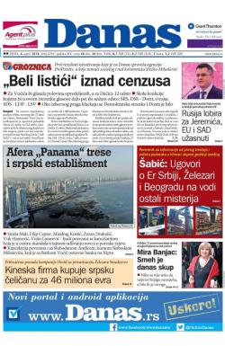 Danas - broj 6764, 6. apr 2016.