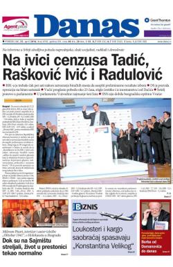 Danas - broj 6783, 25. apr 2016.