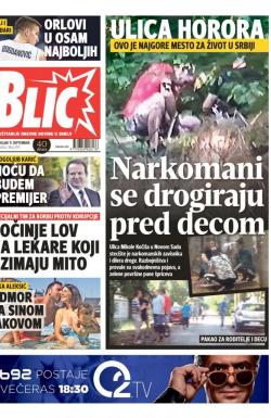 Blic - broj 7391, 11. sep 2017.