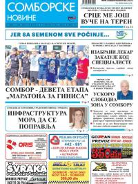 Somborske novine - broj 3247, 16. sep 2016.