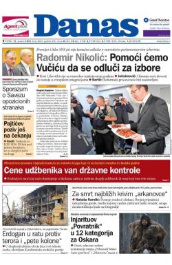 Danas - broj 6682, 15. jan 2016.