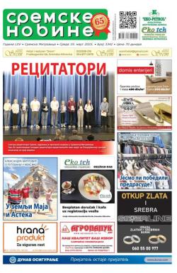 Sremske Novine - broj 3342, 19. mar 2025.