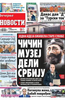 Večernje novosti - broj 3145, 1. feb 2019.
