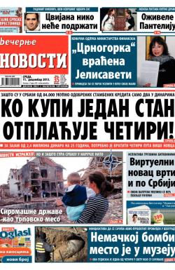 Večernje novosti - broj 1118, 11. dec 2013.