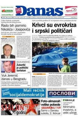 Danas - broj 5602, 30. jan 2013.