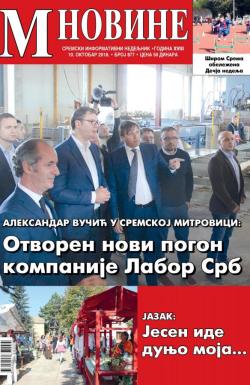 M Novine, Sr. Mitrovica - broj 877, 10. okt 2018.