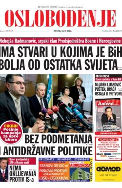 Oslobođenje - broj 24.346, 12. sep 2014.