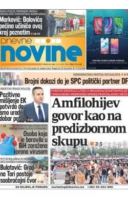 Dnevne novine - broj 2706, 15. jun 2020.