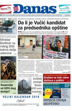 Danas - broj 7386, 19. dec 2017.