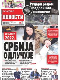 Večernje novosti - broj 4270, 3. apr 2022.