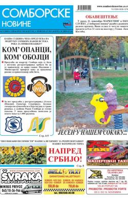 Somborske novine - broj 3202, 6. nov 2015.