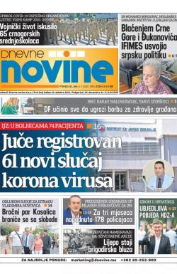 Dnevne novine - broj 2725, 6. jul 2020.