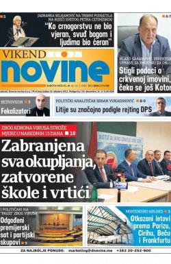 Dnevne novine - broj 2630, 14. mar 2020.