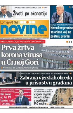 Dnevne novine - broj 2637, 23. mar 2020.