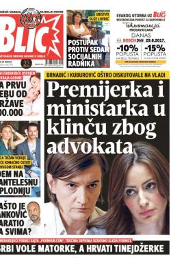 Blic - broj 7378, 29. avg 2017.