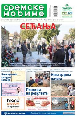 Sremske Novine - broj 3061, 30. okt 2019.