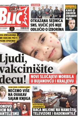 Blic - broj 7443, 2. nov 2017.