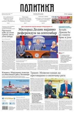 Politika - broj 40124, 19. avg 2025.