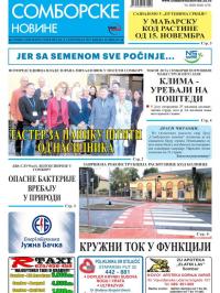 Somborske novine - broj 3298, 8. sep 2017.