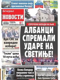 Večernje novosti - broj 2842, 8. jan 2018.
