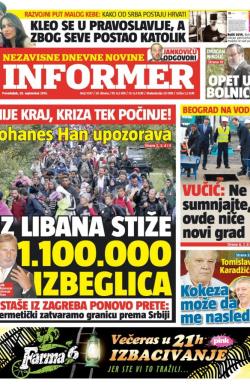 Informer - broj 1037, 28. sep 2015.