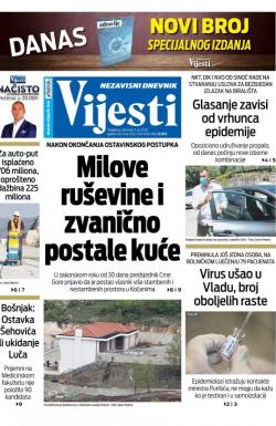 Vijesti - broj 7993, 9. jul 2020.