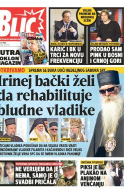 Blic - broj 7612, 25. apr 2018.