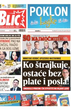 Blic - broj 6417, 22. dec 2014.