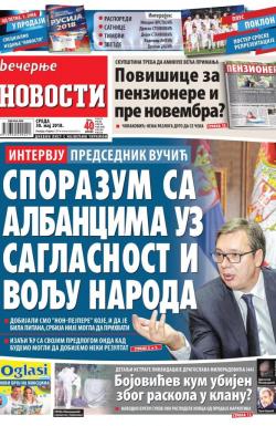 Večernje novosti - broj 2981, 30. maj 2018.