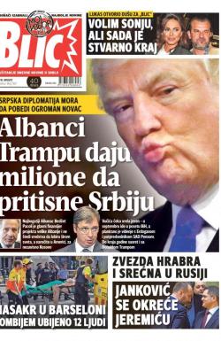 Blic - broj 7367, 18. avg 2017.