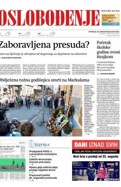 Oslobođenje - broj 25417, 29. avg 2017.