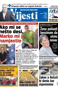 Vijesti - broj 6301, 10. okt 2015.