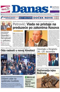 Danas - broj 6652, 16. dec 2015.