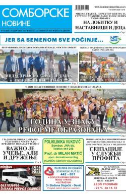Somborske novine - broj 3402, 6. sep 2019.