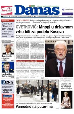 Danas - broj 5551, 10. dec 2012.