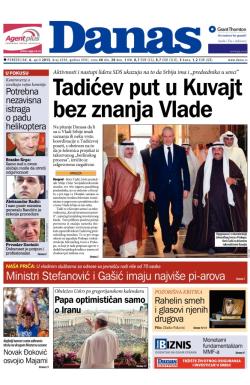 Danas - broj 6398, 6. apr 2015.