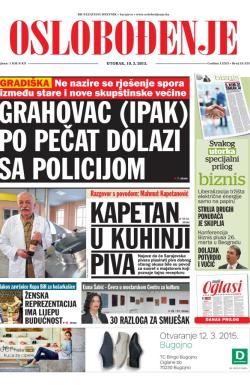 Oslobođenje - broj 24.525, 10. mar 2015.