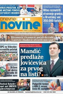 Dnevne novine - broj 2720, 30. jun 2020.