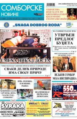 Somborske novine - broj 3156, 19. dec 2014.