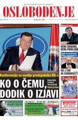 Oslobođenje - broj 24.479, 23. jan 2015.