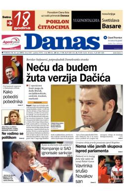 Danas - broj 6461, 8. jun 2015.