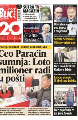 Blic - broj 7072, 20. okt 2016.