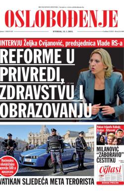 Oslobođenje - broj 24.469, 13. jan 2015.