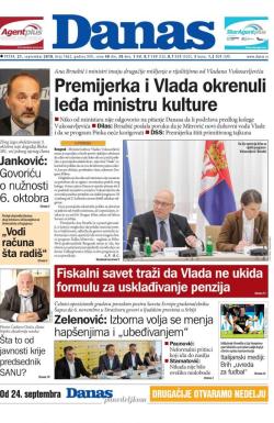 Danas - broj 7662, 21. sep 2018.