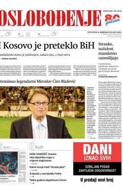 Oslobođenje - broj 27220, 9. feb 2023.